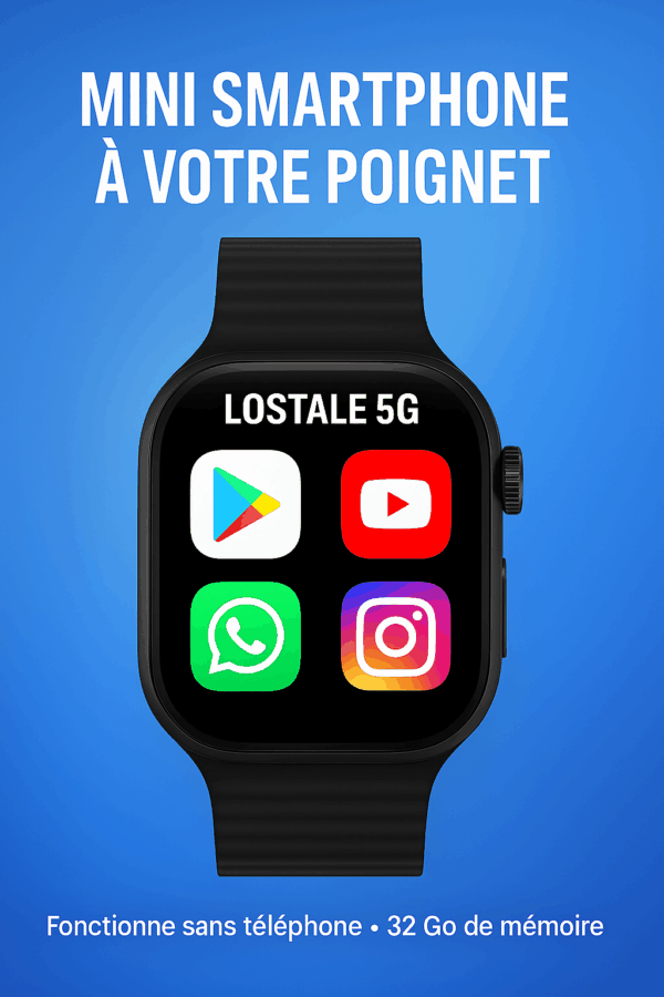 Montre connectée Lostale 5G carte sim wifi camera – Image 6