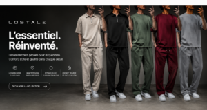 Ensemble tee-shirt et pantalon néoprène Lostale — 5 coloris : beige sable, noir, bordeaux, kaki, gris perle